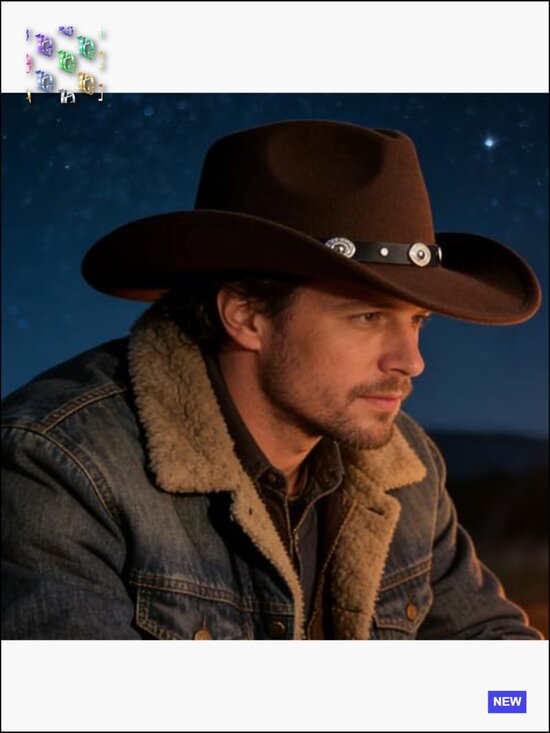 Sparkly Rhinestone Western Cowboy Hat Adjustable Felt Bling Party Accessory main image 4
